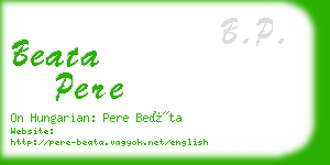 beata pere business card